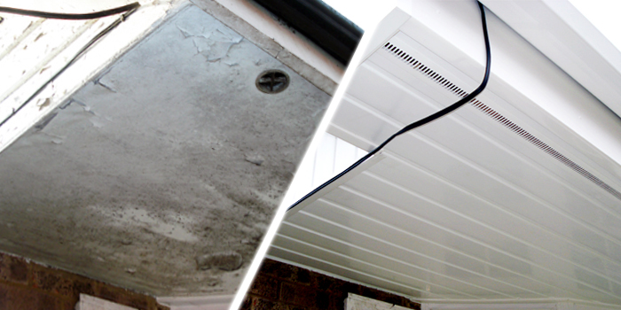 before and after asbestos soffit